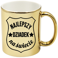 KUBEK ZŁOTY PREMIUM PREZENT DZIEŃ DZIADKA RÓŻNE WZORY DZIADEK