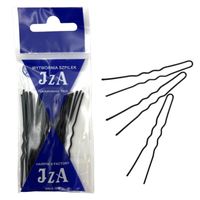 IZA Kokówki do włosów karbowane 65mm CZARNE POŁYSK - 20 sztuk