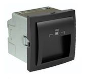 Efapel Quadro45 gniazdo podwójne usb typ a 20° 2,4a czarny 45384 SPM