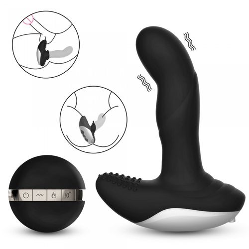 wibrator silicone massager usb 7 function + pulsator / heating black na Arena.pl