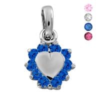 SREBRNY WISIOREK SERDUSZKO Z CYRKONIAMI SREBRO PRÓBY 925 DOSTĘPNY W RÓŻNYCH KOLORACH