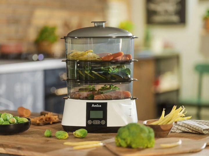 Parowar Amica Lunaris PT 3011 900W 3 pojemniki zdjęcie 7