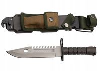 DUŻY NÓŻ OSTRY BAGNET M9 US ARMY REPLIKA + OSEŁKA NOŻYCE OSTRZAŁKA KABURA