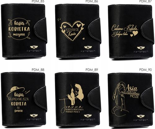 Portfel skórzany zcarny prezent DLA BABCI z GRAWEREM na Arena.pl