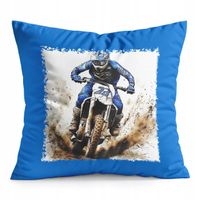 PODUSZKA NIEBIESKA PREZENT - MOTOR MOTOCYKL MOTOCROSS