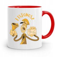 Kubek Czerwony Prezent Dla Listonosza Najlepszy Z Nadrukiem Ze Zdjęciem