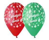 balony 5szt. WESOŁYCH ŚWIĄT GS120/WS