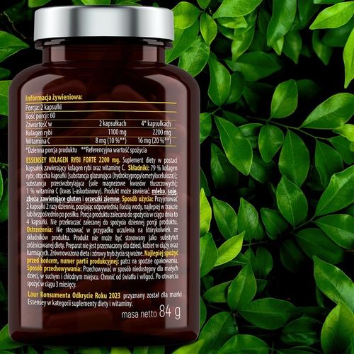 KOLAGEN RYBI FORTE MOCNE STAWY SKÓRA KOŚCI + WITAMINA C COLLAGEN MORSKI na Arena.pl