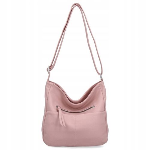 Herisson - torebka worek zamek skóra ekologiczna pudrowy róż 1052L2086 na Arena.pl