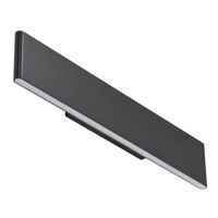 Prostokątna lampa ścienna Norman LED 17W 3000K do holu czarna