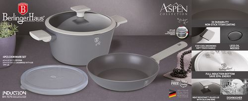 garnek i patelnia tytanowa berlinger haus bh-7079 aspen na Arena.pl