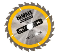 DeWALT TARCZA DO PILAREK RĘCZNYCH DO DREWNA 165mm x 20mm 24T DT1934-QZ