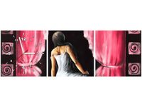 30 90CM OBRAZ 3 ELEM PIĘKNA DZIEWCZYNA CZERWIENI ŚCIENNY PŁOTNO DRUK