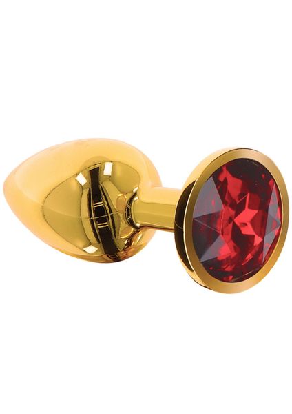 Butt Plug With Diamond Jewel L Gold zdjęcie 1