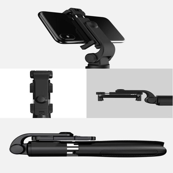 tech-protect l01s bluetooth selfie stick tripod black zdjęcie 9