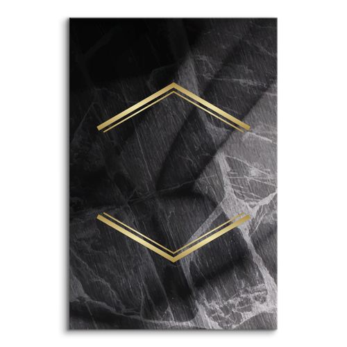 Obraz Na Płótnie Czarny Marmur Abstrakcja Styl Glamour 60cm x 90cm na Arena.pl