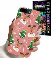 ETUI CASE DO IPHONE 7+ 8+ PLUS - ŚWIĄTECZNE WZORY NA ŚWIĘTA RENIFER CHOINKA