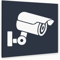 Tabliczka DIBOND MONITORING Tablica ATRACYTOWA nierdzewna PIKTOGRAM ZNAK