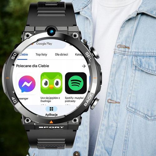 SMARTWATCH ENTER AiWATCH WIELOFUNKCYJNY GOOGLE PLAY POLSKIE MENU - CZARNY na Arena.pl