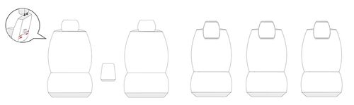 Pokrowce na fotele szyte na miarę do Opel Zafira C / Tourer 5-os. 2011- na Arena.pl