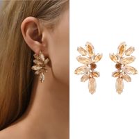 Kolczyki skrzydełka cyrkonie kryształki ZŁOTE szampan damskie lekkie efekt