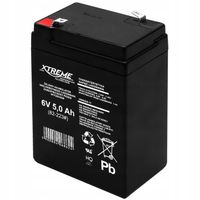 AKUMULATOR ŻELOWY 6V 5Ah (WYMIAR 4Ah) BEZOBSŁUGOWY ALARMU UPS ZASILANIE