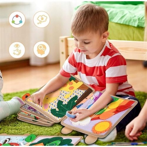 Sensoryczna Książeczka Manipulacyjna Montessori Tablica Zabawka Edukacyjna na Arena.pl