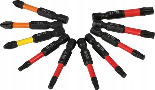 BITY UDAROWE DO WKRĘTARKI STAL S2 ZESTAW BITÓW HEX + KARABIŃCZYK na Arena.pl