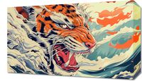 Obraz 50x30cm Tygrys Na Fali