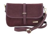 Zamszowa torebka damska Barberinis - Bordowa