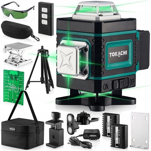 POZIOMICA LASEROWA LASER KRZYŻOWY 4D 16 LINII SAMOPOZIOMUJĄCY 360 + na Arena.pl