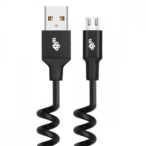 TB Kabel USB-Micro USB 1m spirala, czarny na Arena.pl