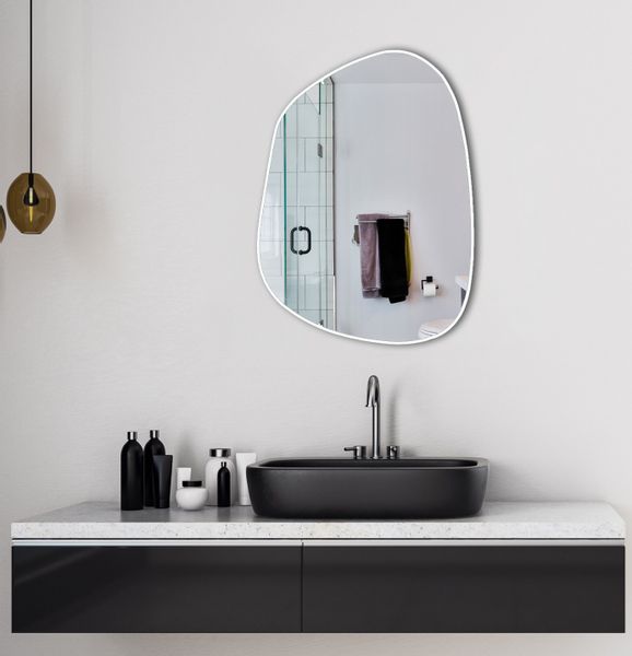 Lustro ścienne asymetryczne w ramie 74x102cm zdjęcie 3