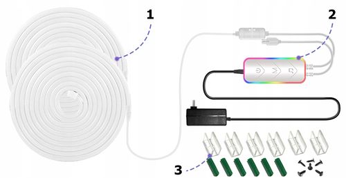TAŚMA LED 5M NEON 5050 RGBIC BLUETOOTH APLIKACJA na Arena.pl