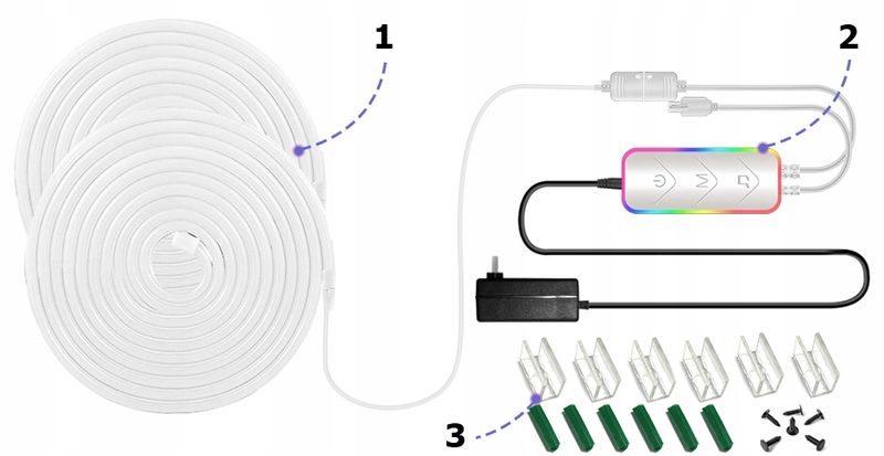 TAŚMA LED 5M NEON 5050 RGBIC BLUETOOTH APLIKACJA zdjęcie 13