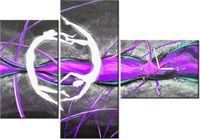 100CM 70CM ZEGAR 3 ELEM POSTACIE TAŃCU ŚCIENNY OBRAZ