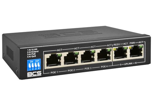 Switch PoE dla 4 kamer IP BCS-B-SP0402 4xPoE+ 60W na Arena.pl