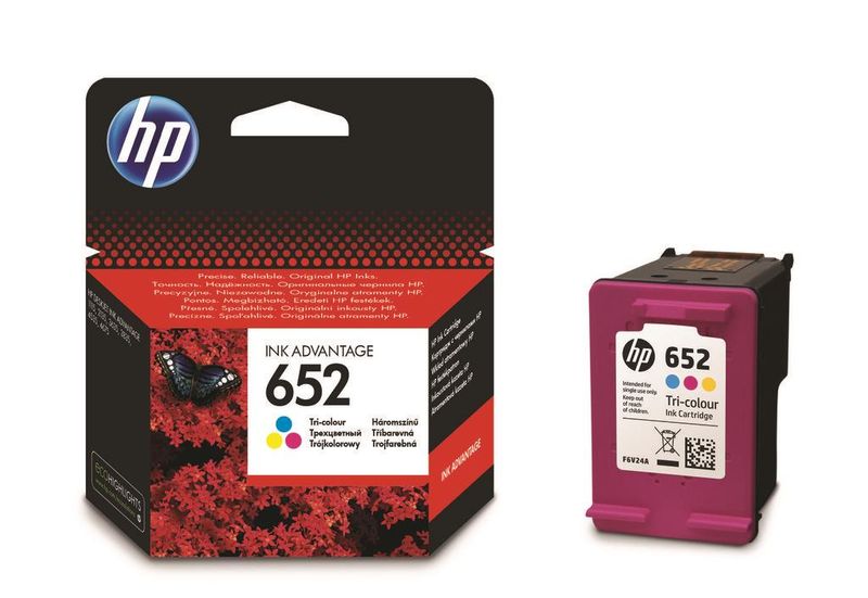 TUSZ HP 652 COLOR ORYGINALNY zdjęcie 1
