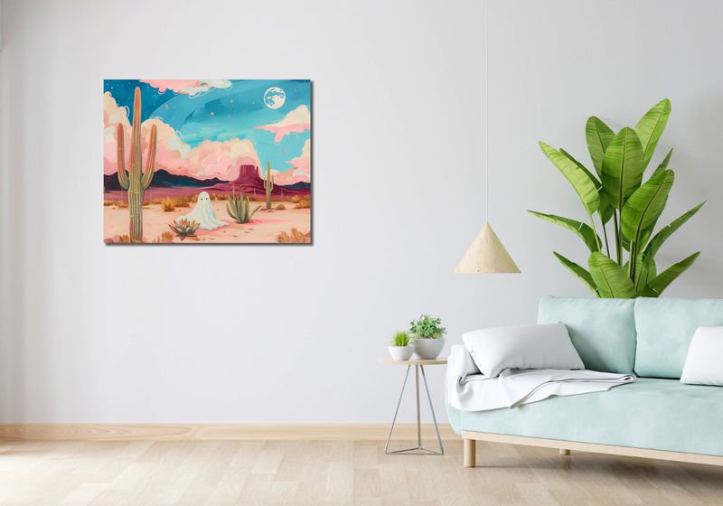 Obraz 90x70cm Duch Między Kaktusami zdjęcie 2