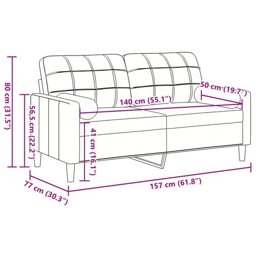 2-osobowa sofa z poduszkami, ciemnozielona, 140 cm, aksamit na Arena.pl
