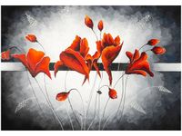 OBRAZ DRUK ROZDMUCHANE CZERWONE PĄKI MAKÓW