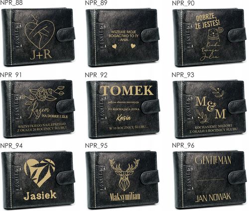 Portfel męski skóra z grawerem PREZENT dla brata na Arena.pl