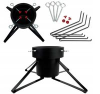 Stojak Choinkowy Pod Na Choinkę Duży Podstawka Choinki Stabilny - CZARNY