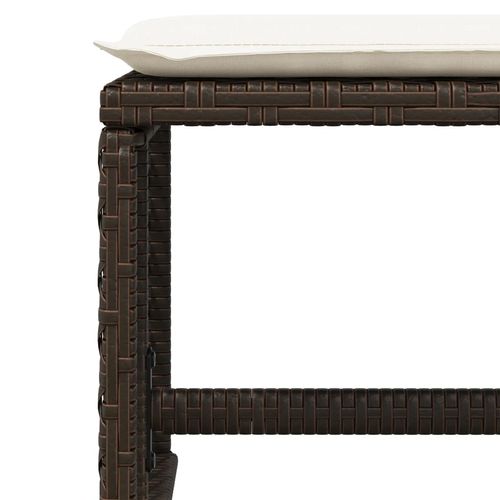 9-cz. zestaw mebli ogrodowych z poduszkami, brązowy, rattan PE na Arena.pl