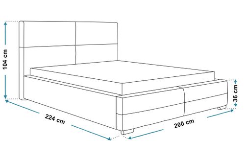 Łóżko tapicerowane LUX 3 180x200 ze  Stelażem i pojemnikiem na Arena.pl