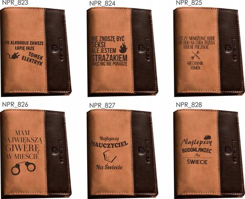 Portfel dla SZEFA Twój tekst imię JAKOŚĆ grawer PL na Arena.pl