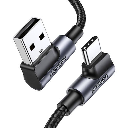 kabel usb do usb-c, kątowy ugreen us176, 3a, 1m (czarny) na Arena.pl