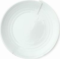 talerz ozdobny biała porcelana 21x21x2,5cm | zs-11508