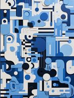 Plakat 30x40cm Niebieski Labirynt