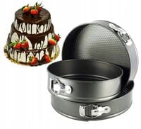 3x TORTOWNICA BLACHA DO PIECZENIA TORTU CIAST FORMA ZESTAW 3szt 18/20/22 cm